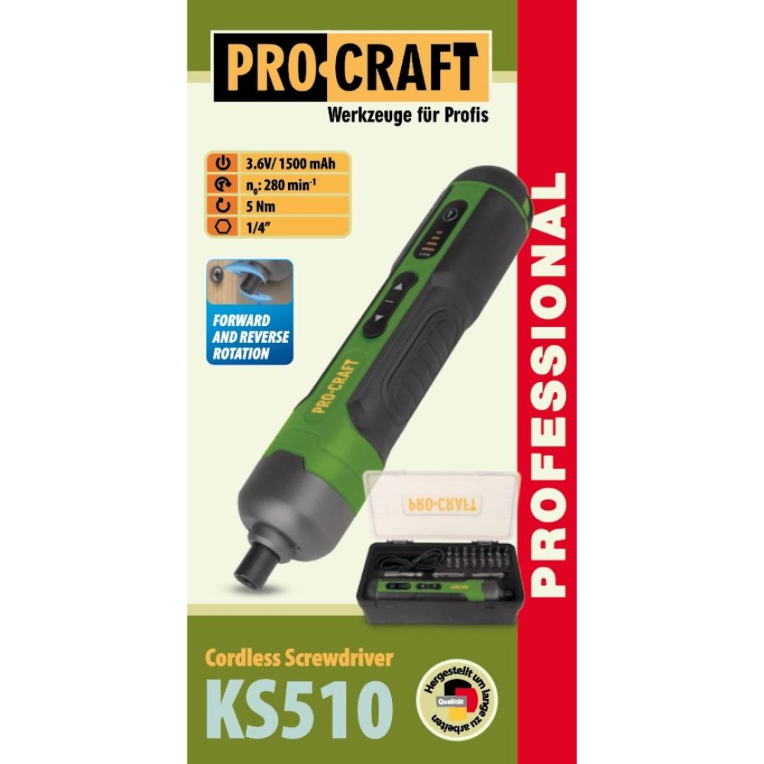 Акумуляторна викрутка Procraft KS510
