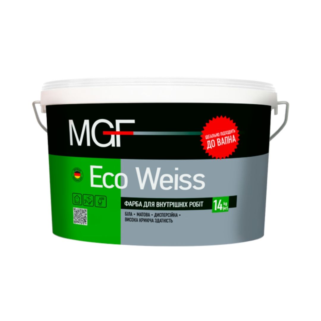 Фарба MGF M1 Eco Weiss Білий Мат 14 кг