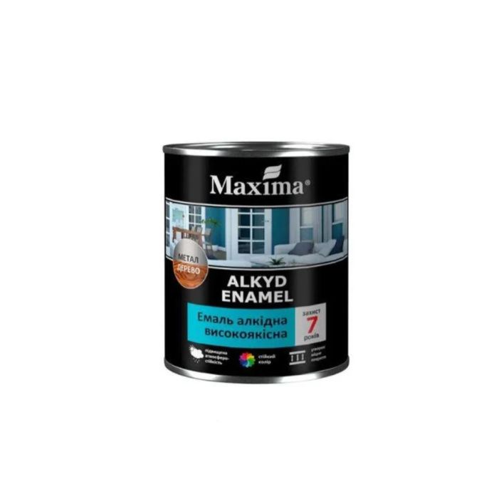Емаль алкідна модифікована, чорна, ТМ «Maxima» - 2,3 кг