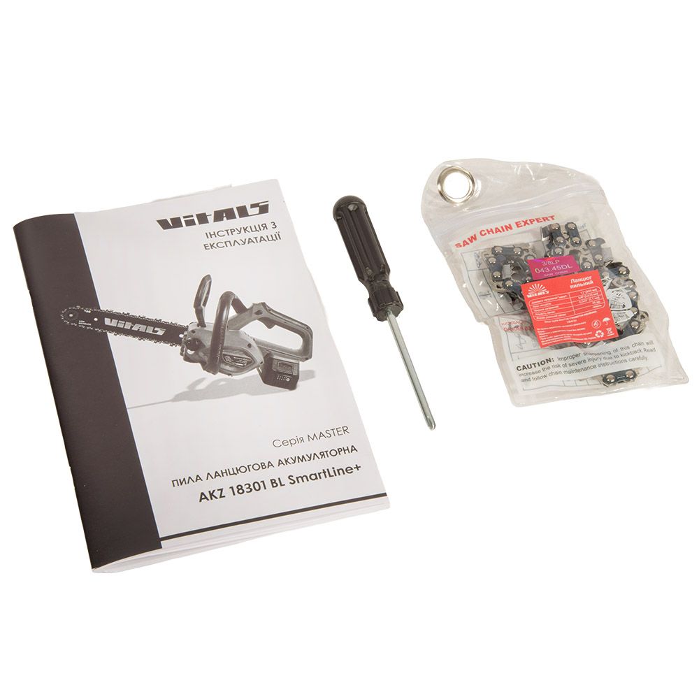 Пила ланцюгова акумуляторна Vitals Master AKZ 18301 BL SmartLine+ (без АКБ та ЗП)